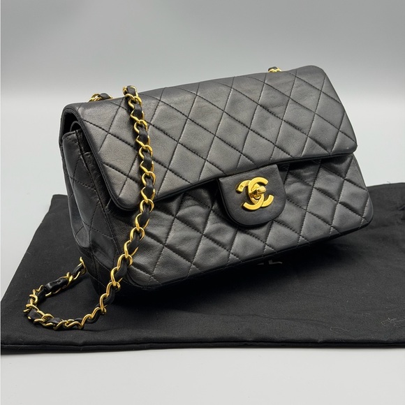 CHANEL Handbags - Chanel Vintage Small Double Flap Lambskin